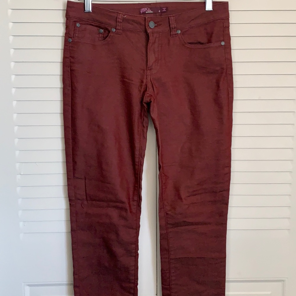 Prana rust denim pants, size 4